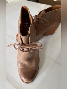 Korkease Chianne Victorian Brown Leather Lace-Up Wedge Ankle Boot